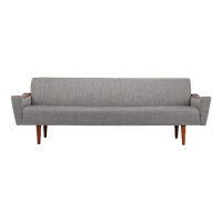 Grijze Geherstoffeerde Deense Design Vintage 3zits Sofa Gemaakt Door Cfc Silkeborg 1960s