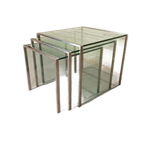 Vintage Glas En Chrome Mimiset Nesting Tables Bijzettafels thumbnail 1