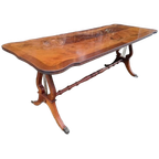 Antieke Harp Salontafel, Bijzettafel, Lichte Gebruikssporen thumbnail 1