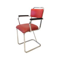 Vintage Stoel Industrieel Gispen Stijl Eetkamerstoel Chroom