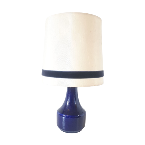 Vintage Lampje Uit De Jaren 60 Blauw Keramiek Vaasvoetje Retro Lampje