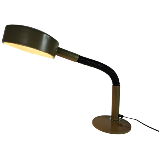 Hala Zeist - Model 709 - Bureaulamp - Olijfgroen - Flexibele Arm - 1970's 1