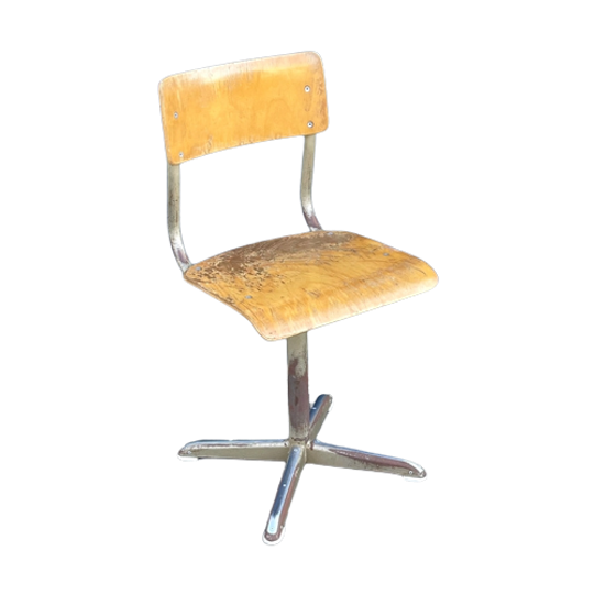 Industriele Schoolstoel Vintage Hoog Model 1
