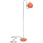 Oranje 70's Vloerlamp Met Verstelbare Bol thumbnail 1