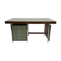 Vintage Desk Wegné Wood With Green Formica Top , 1970S