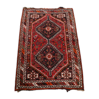 Rood/ Bruin Vintage Oosterse Stijl Oud Vloerkleed 135X87Cm