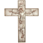Gebrandschilderd Opaline Glas Christus, 49 Cm Hoog thumbnail 1