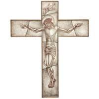 Gebrandschilderd Opaline Glas Christus, 49 Cm Hoog
