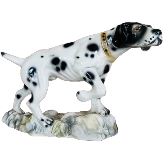 Grote Vintage Pointer Jacht Hond Keramiek 1