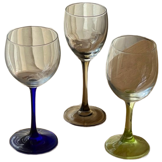 Set Of 6 Vintage Mismatched Wine Glasses 1