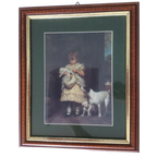 Super Mooie Vintage Lijst Met Glas En Mooie Afbeelding thumbnail 1