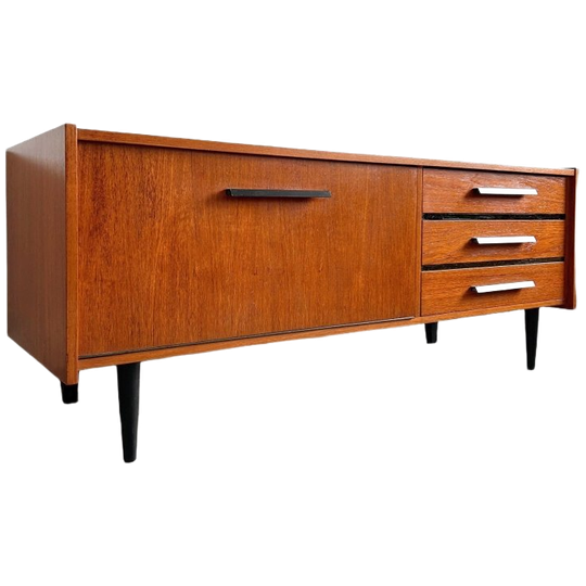 Vintage Strak Lowboard Kastje Dressoir Teak 1960’s 1