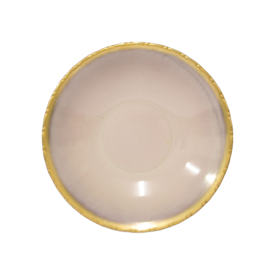Beige Schaal Gouden Rand 1