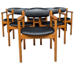 6x Deens Design Stoelen, Jørgen Bækmark, Fdb Møbler thumbnail 1