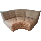 Stijlvolle Togo Bank/Fauteuil In Taupe thumbnail 1