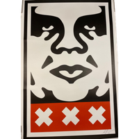 Shepard Fairey Obey Amsterdam Icon Xxx, Signed And Dated By Artist