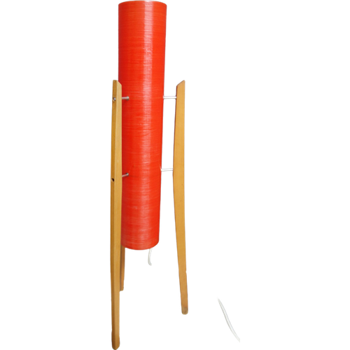 Novoplast Floorlamp Rocket Shape In Red 1960S