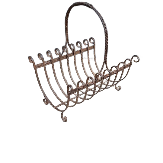 Ijzeren Mand Met Handvat, Landelijke Stijl. 1
