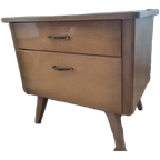 Vintage Nachtkast Bedside Table Nachtkastje Hout Lade thumbnail 1
