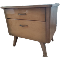 Vintage Nachtkast Bedside Table Nachtkastje Hout Lade
