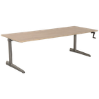 Ahrend 500 Bureau, Bladkleur Naar Keuze, 200X80 Cm, Hoogte Verstelbaar Onderstel D.M.V. Handsling thumbnail 1