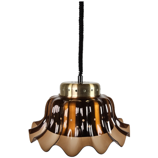 Herda Holland - Dutch Design - Hanglamp - Messing - Accryl - 70'S 1