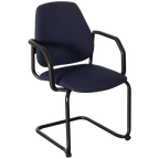 Frontseat Vergaderstoel, Blauw, Sledeframe thumbnail 1