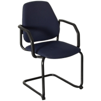 Frontseat Vergaderstoel, Blauw, Sledeframe