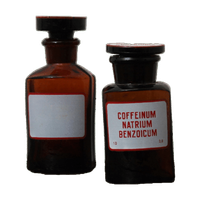 Vintage Apothekers Flesjes Rood | M