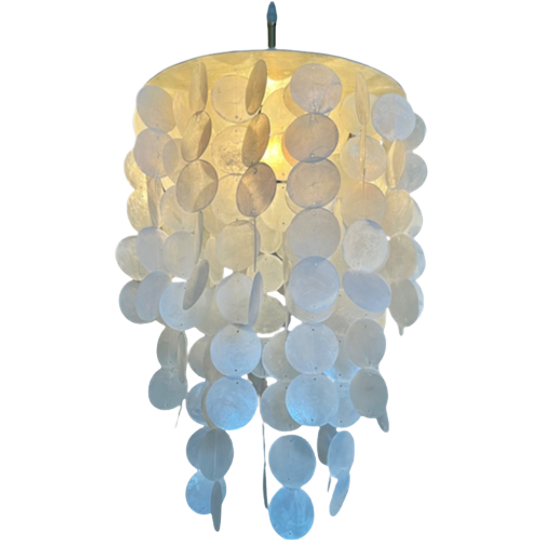Meerdere Beschikbaar Capiz Schelpen Hanglamp Parelmoer Schelp Gouden Details ! Luxe Uitvoering 1