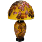 Art Nouveau Tafellamp In Gallé Stijl Muchroom, Eind 20e Eeuw. thumbnail 1