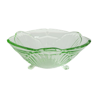 Vintage Art-Deco Persglas Schaal Groen, Jaren '20/'30