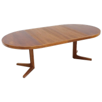 Vintage Deense Ronde Uitschuifbare Eettafel Tafel 1960s