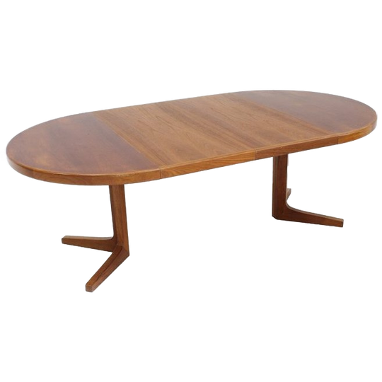 Vintage Deense Ronde Uitschuifbare Eettafel Tafel 1960s 1