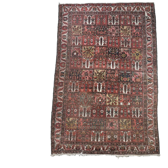 Uniek Handgeknoopt Oosters Vloerkleed Met Mooie Motieven Met Onder Andere Roze Details 312x220cm 1