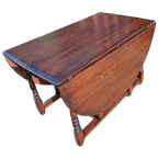 Prachtige Antieke Eiken Engelse Hangoortafel Afm. 70/188X121 thumbnail 1