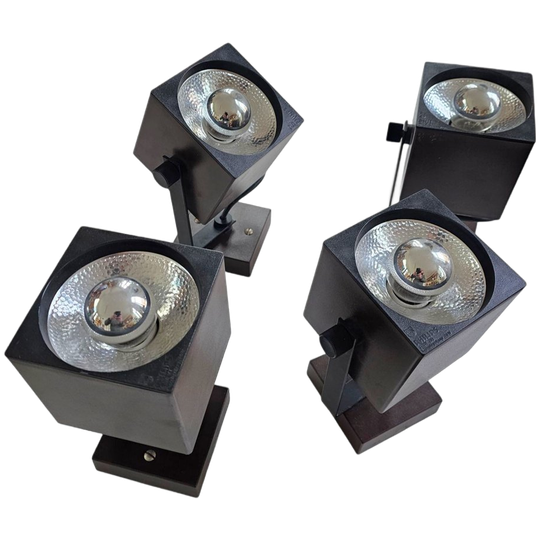 4 X Philips Cube Model 108 Spot Light / 1970s 1