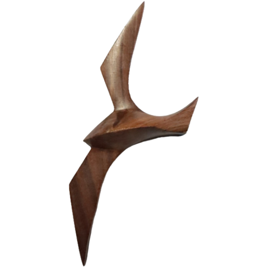 Prachtige Mangohouten Wandvogel Meeuw 21 Cm 1