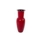 Opalino Red Vase By Venini thumbnail 1