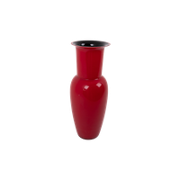 Opalino Red Vase By Venini