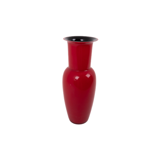 Opalino Red Vase By Venini 1