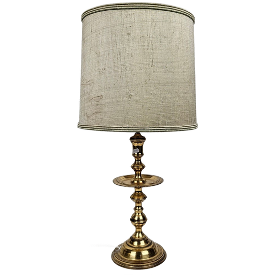 Vintage Yellow Metal Table Lamp, Sweden 1960/70 1