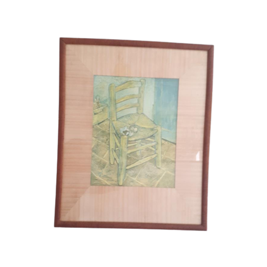Oud Schilderij Met Van Gogh Prent Vintage Plaat Lijst 1