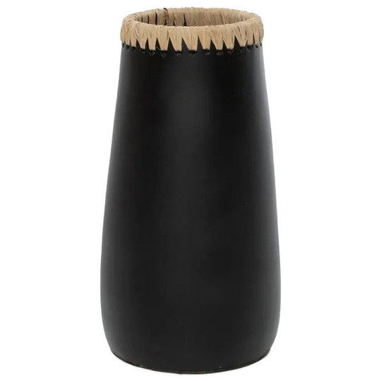 Bazar Bizar | De Sneaky Vaas - Zwart Naturel - M 1