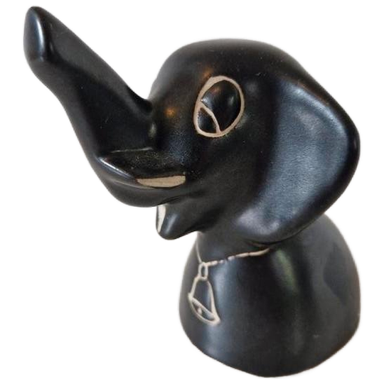 Vintage Olifant Tafelbel Beeldje 1
