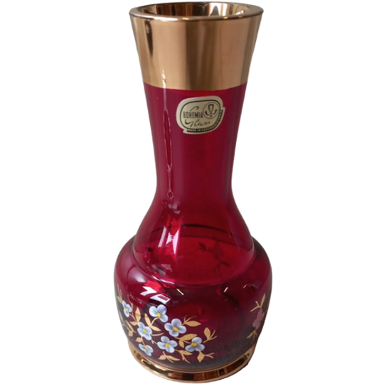 Rood Bohemia Glass Vaasje 1