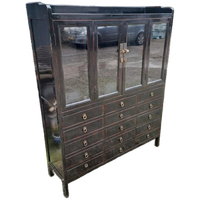Antieke Oosterse Ladenkast, Apothekerskast, Vitrinekast, Ser