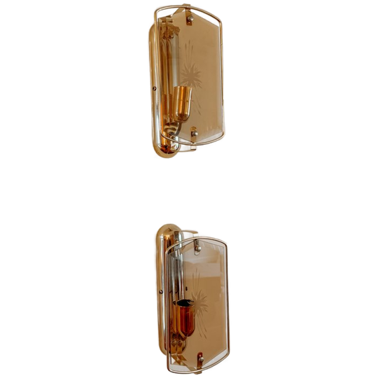 Set Van 2 Hollywood Regency Stijl Wandlampen 1