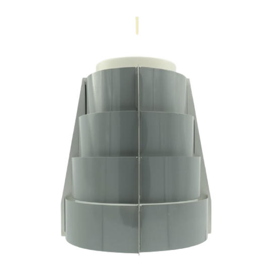 Set Van 2 Vintage Lamellen Hang Lampen Grijs (ook Los Verkrijgbaar) Prijs Is Per Stuk 1