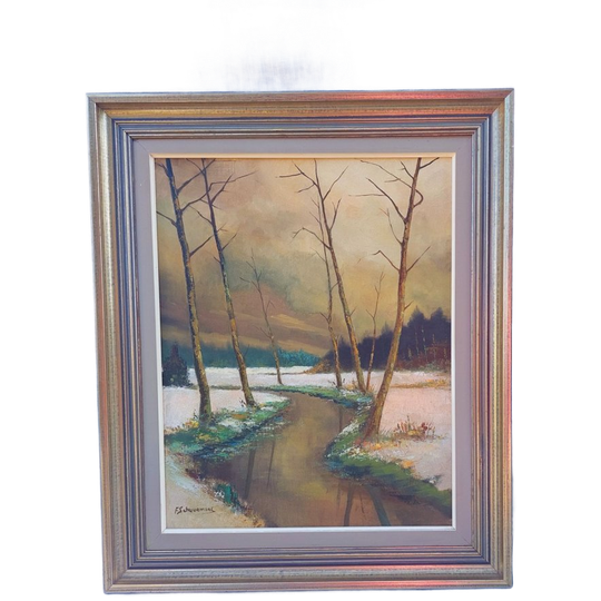 Origineel Olieverfschilderij F.schurmans. 1